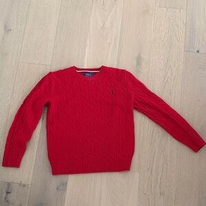 Polo by Ralph Lauren Kid’s Vibrant Red Crewneck Sweater
